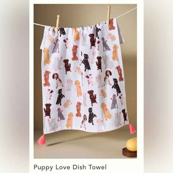 Anthropologie puppy love dish towel - Picture 7 of 10